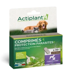 Actiplant Hygiène Et Soins | - Essentiel - Comprimés Protection Parasites pour Chien et Chat - x30