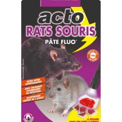 Acto Anti-Nuisibles | - rats-souris anti-rongeurs pâte appât fluo - 150grs