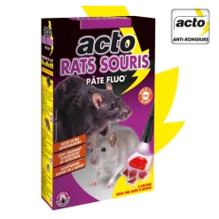 Acto Anti-Nuisibles | - rats-souris anti-rongeurs pâte appât fluo - 150grs