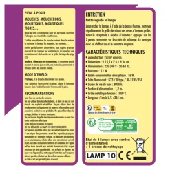 Acto - Lampe u.v grill'insectes avec aspirateur - triple action Discount