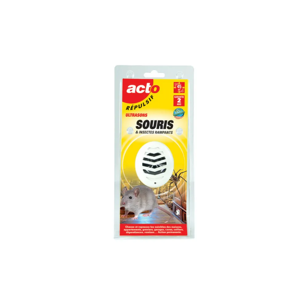 Acto - Retro répulsif ultrasons souris insectes rampants 45m2 - rus1 Discount