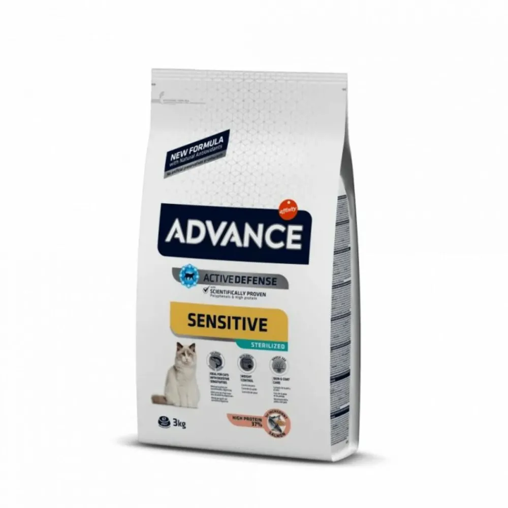 Advance Alimentation Et Friandises | - Croquettes chat adulte sensitive sterilized saumon - 10 kg