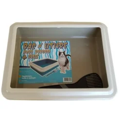 Aimé Paniers, Transports Et Chatières | AIMÉ - Bac a litiere avec rebord + pelle - aime - pour chat - violet - 44 x 34 x 11 cm