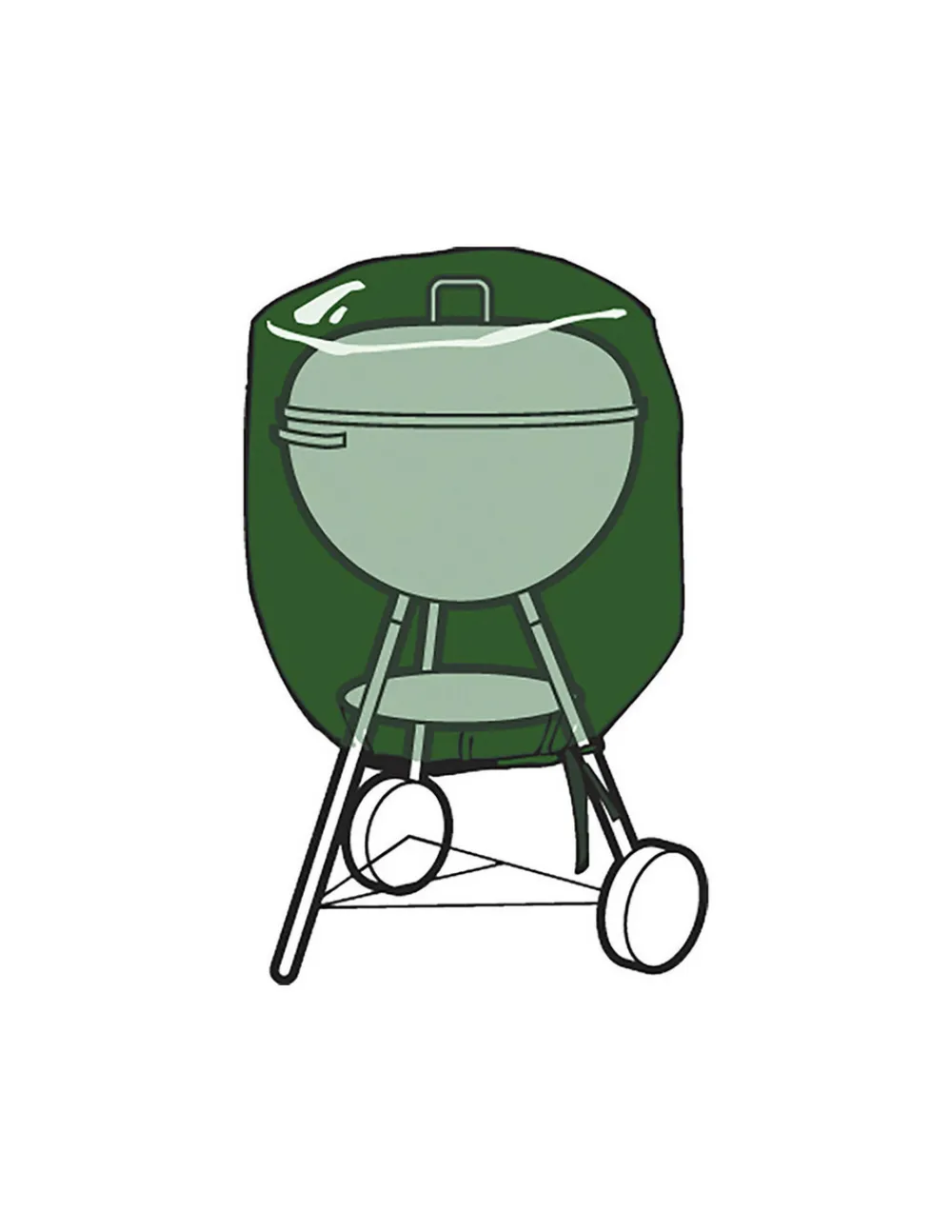 Altadex - Housse de protection barbecue ø73x60cm 100gr/m²
