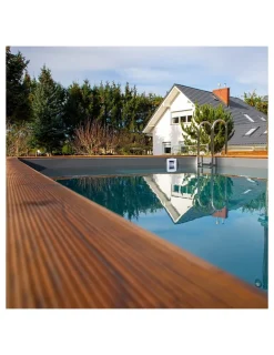 Altanka Piscines Et Spas | - Piscine en bois aqua 7x3,75 - h.1,45 m cadre en métal, sans dalle béton - bas7308ospu -