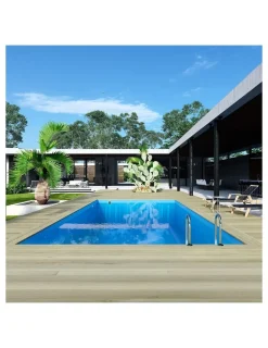 Altanka Piscines Et Spas | - Piscine en bois aqua 8,5x4,35 - h.1,45 m fixations à sceller - bas7309ospi+sza -