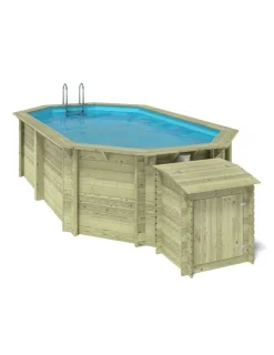 Altanka Piscines Et Spas | - Piscine en bois nemo 5,79x3,49 - h.1,45 m cadre en métal, sans dalle béton - bas7304ospu+sza -