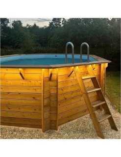 Altanka Piscines Et Spas | - Piscine en bois nemo 5,79x3,49 - h.1,45 m cadre en métal, sans dalle béton - bas7304ospu+sza -