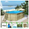 Altanka Piscines Et Spas | - Piscine en bois nemo 5,79x3,49 - h.1,45 m fixations à visser - bas7304ospl+sza -