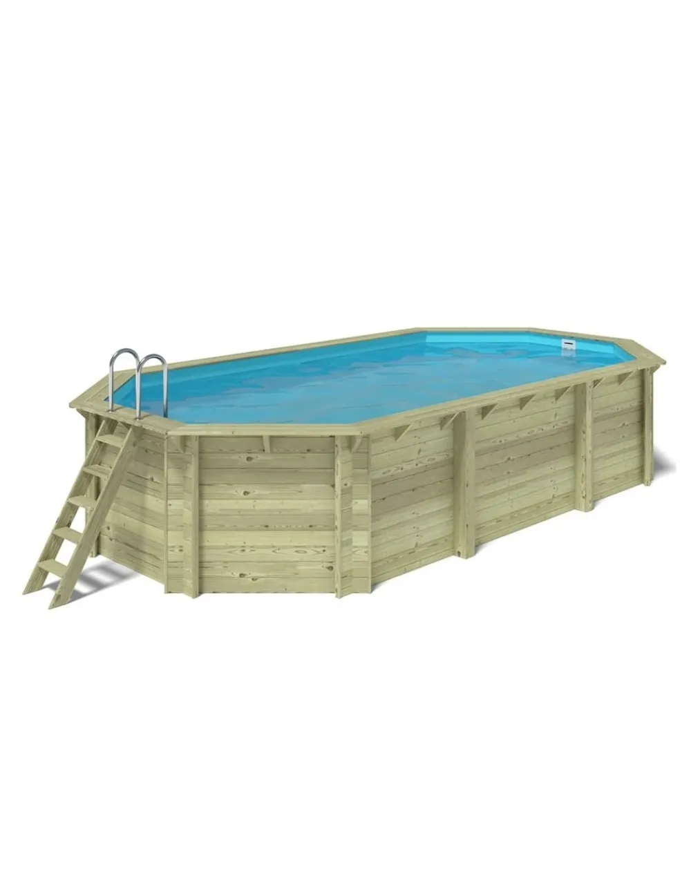 Altanka Piscines Et Spas | - Piscine en bois nemo 7,3x3,97 - h.1,45 m cadre en métal, sans dalle béton - bas7305ospu -