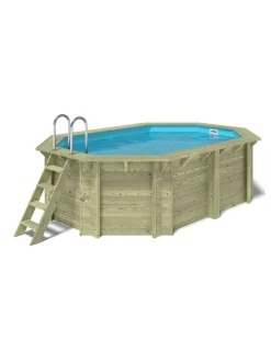 Altanka Piscines Et Spas | - Piscine en bois nemo 4,3x3 - h.1,18 m cadre en métal, sans dalle béton - bas7302ospu -