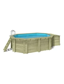 Altanka Piscines Et Spas | - Piscine en bois nemo 4,3x3 - h.1,31 m fixations à visser - bas7303ospl+sza -