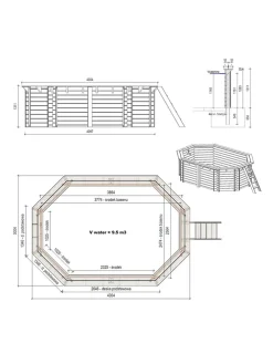 Altanka Piscines Et Spas | - Piscine en bois nemo 4,3x3 - h.1,31 m fixations à visser - bas7303ospl+sza -