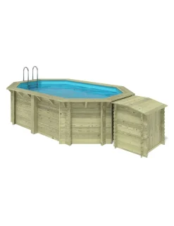 Altanka Piscines Et Spas | - Piscine en bois nemo 4,3x3 - h.1,18 m cadre en métal, sans dalle béton - bas7302ospu+sza -