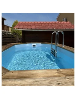 Altanka Piscines Et Spas | - Piscine en bois nemo 4,3x3 - h.1,18 m cadre en métal, sans dalle béton - bas7302ospu+sza -