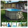 Altanka Piscines Et Spas | - Piscine en bois nemo 4,3x3 - h.1,31 m cadre en métal, sans dalle béton - bas7303ospu -