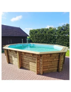 Altanka Piscines Et Spas | - Piscine en bois nemo 4,3x3 - h.1,31 m cadre en métal, sans dalle béton - bas7303ospu -