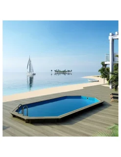 Altanka Piscines Et Spas | - Piscine en bois nemo 7,3x3,97 - h.1,45 m fixations à sceller - bas7305ospi+sza -