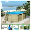 Altanka Piscines Et Spas | - Piscine en bois nemo 5,79x3,49 - h.1,45 m fixations à sceller - bas7304ospi -