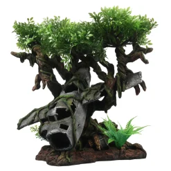 Aqua Della Décoration Et Substrats | - Décor épave d' avion arbre 26x24x27.5cm