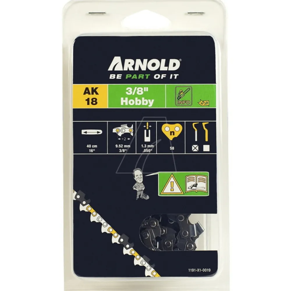 Arnold - Chaîne de tronçonneuse 3/8", 1,3 mm - 58 maillons entraîneurs Discount