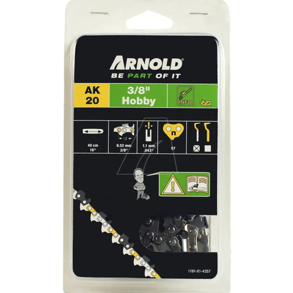 Arnold - Chaîne de tronçonneuse 3/8", 1,3 mm - 33 maillons d'entraineurs Sale