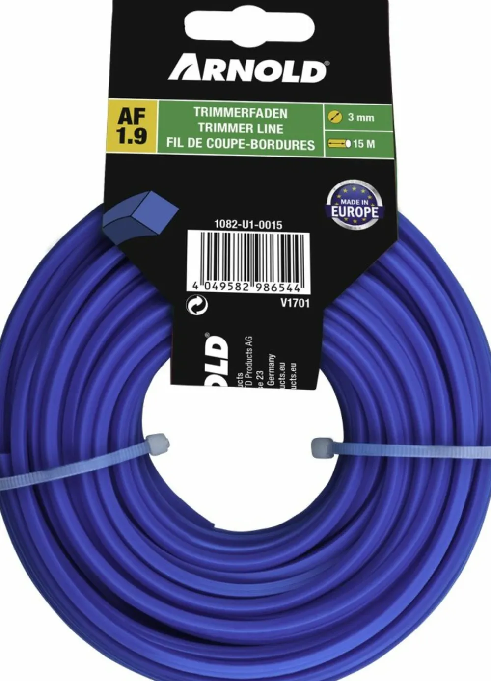 Arnold - Fil de coupe-bordure carré en nylon 3,0 mm × 15 m New