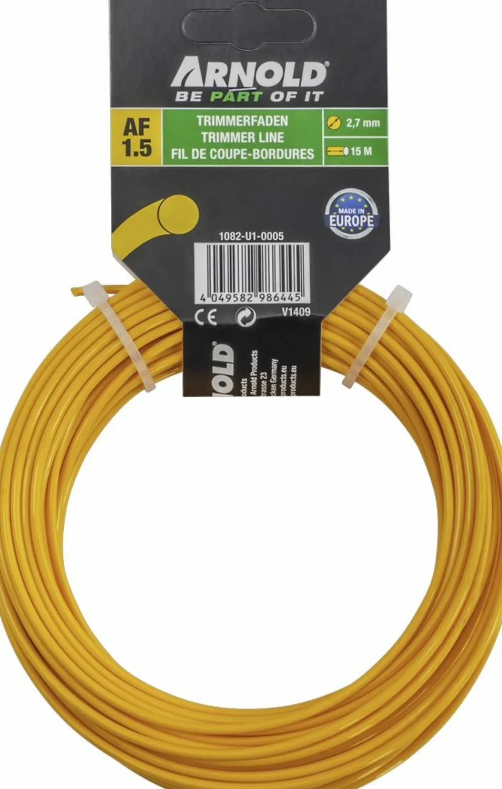 Arnold Coupe-Bordures Et Débroussailleuses | - Fil de coupe-bordure rond en nylon 2,7 mm × 15 m