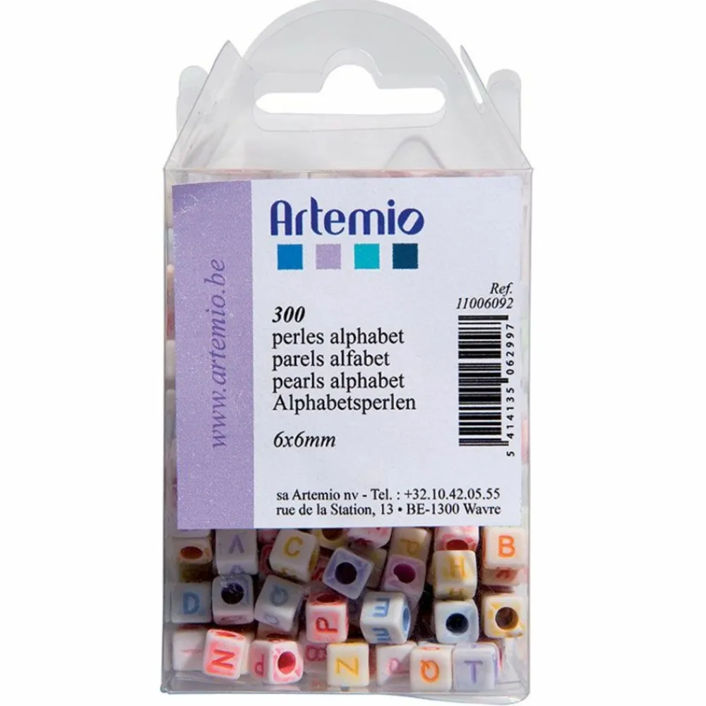 Artemio - 300 perles alphabet 6 mm Discount
