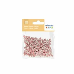Artemio Bijoux Et Perles | - 300 perles blanches coeur rouge dia 7 mm