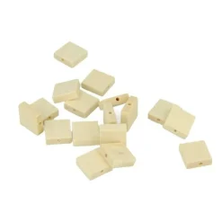 Artemio Bijoux Et Perles | - 30 perles en bois carrées 15 x 5 mm