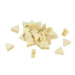 Artemio Bijoux Et Perles | - 35 perles en bois triangulaires 11 x 9.7 x 4.9 mm
