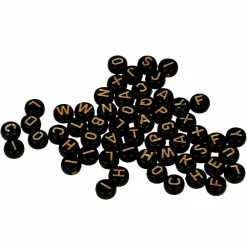Artemio - 300 perles noires alphabet Best