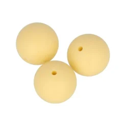 Artemio - 3 perles silicone rondes - 15 mm - jaune Clearance