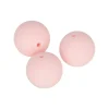 Artemio Bijoux Et Perles | - 3 perles silicone rondes - 15 mm - rose poudré