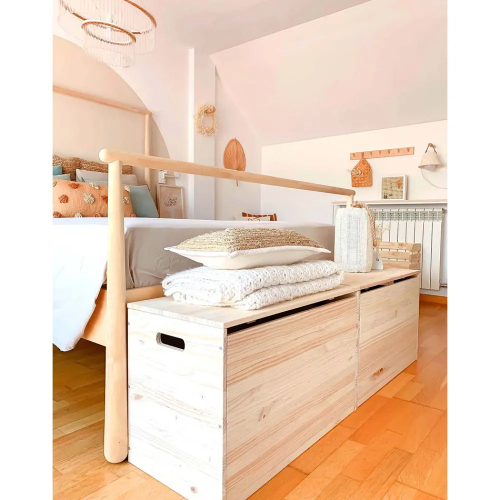 Astigarraga Décoration Créative | - Coffre de rangement en pin brut 135 litres