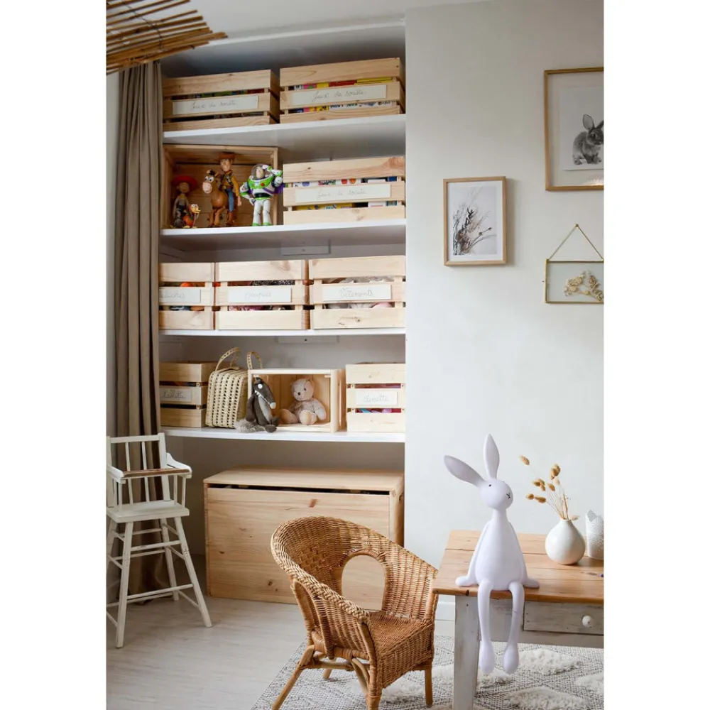 Astigarraga Décoration Créative | - Coffre de rangement en pin brut 135 litres
