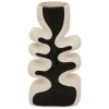 Atmosphera Createur D'interieur - Vase vague "twis" céramique noir & blanc h28cm Outlet