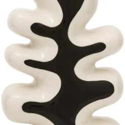 Atmosphera Createur D'interieur - Vase vague "twis" céramique noir & blanc h28cm Outlet