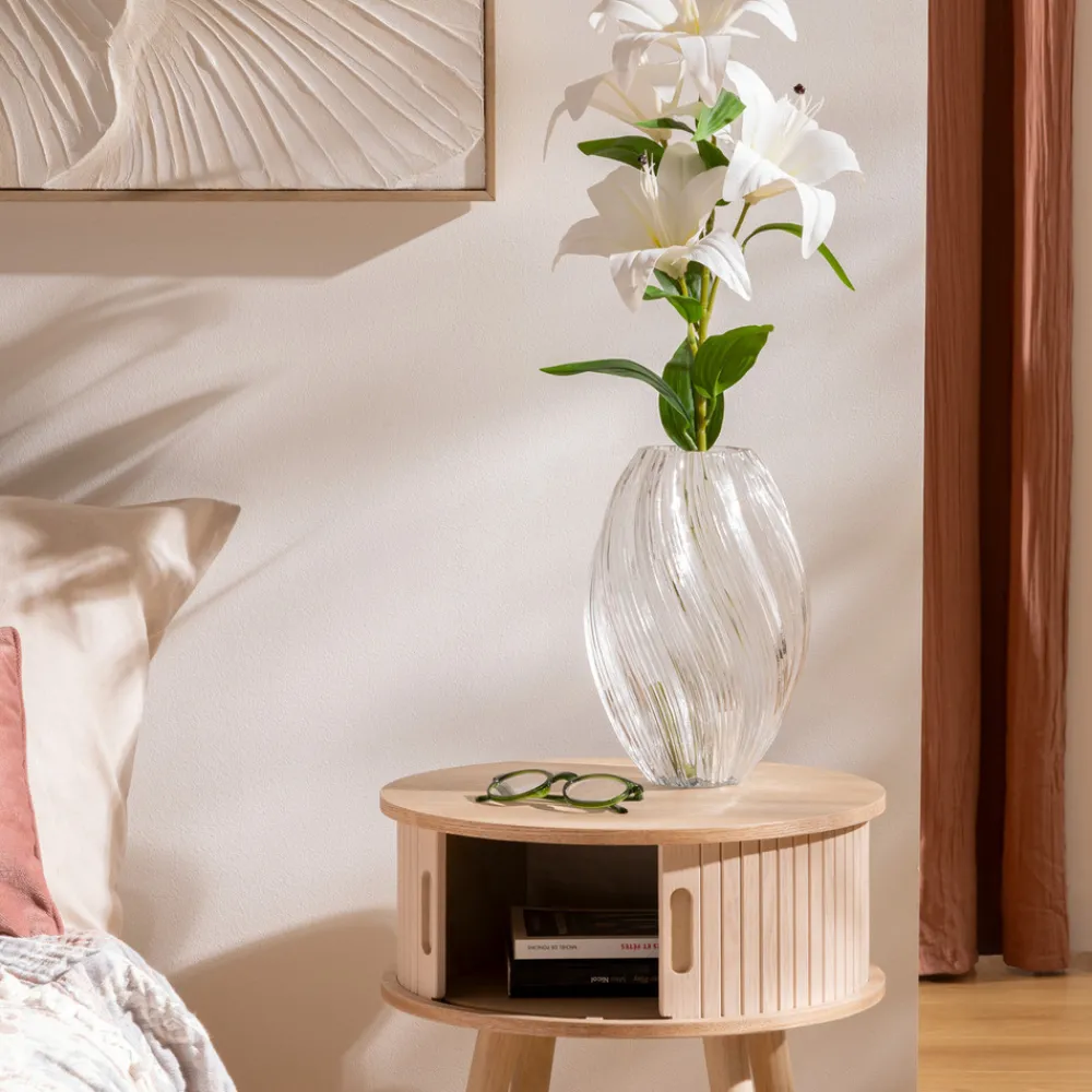 Atmosphera Createur D'interieur - Vase "valma" transparent h27cm Clearance