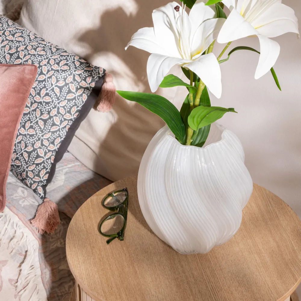 Atmosphera Createur D'interieur - Vase "valma" blanc h21cm Online