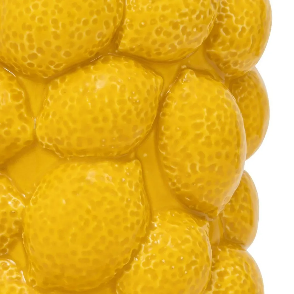 Atmosphera Createur D'interieur - Vase citron "yuca" céramique jaune h18cm Clearance