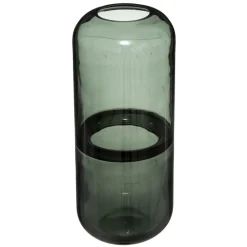Atmosphera Createur D'interieur - Vase bouteille "line" - verre fumé h25 cm Discount