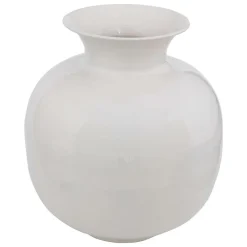 Atmosphera Createur D'interieur Vases Et Coupes | - Vase "kian" blanc h33,5cm