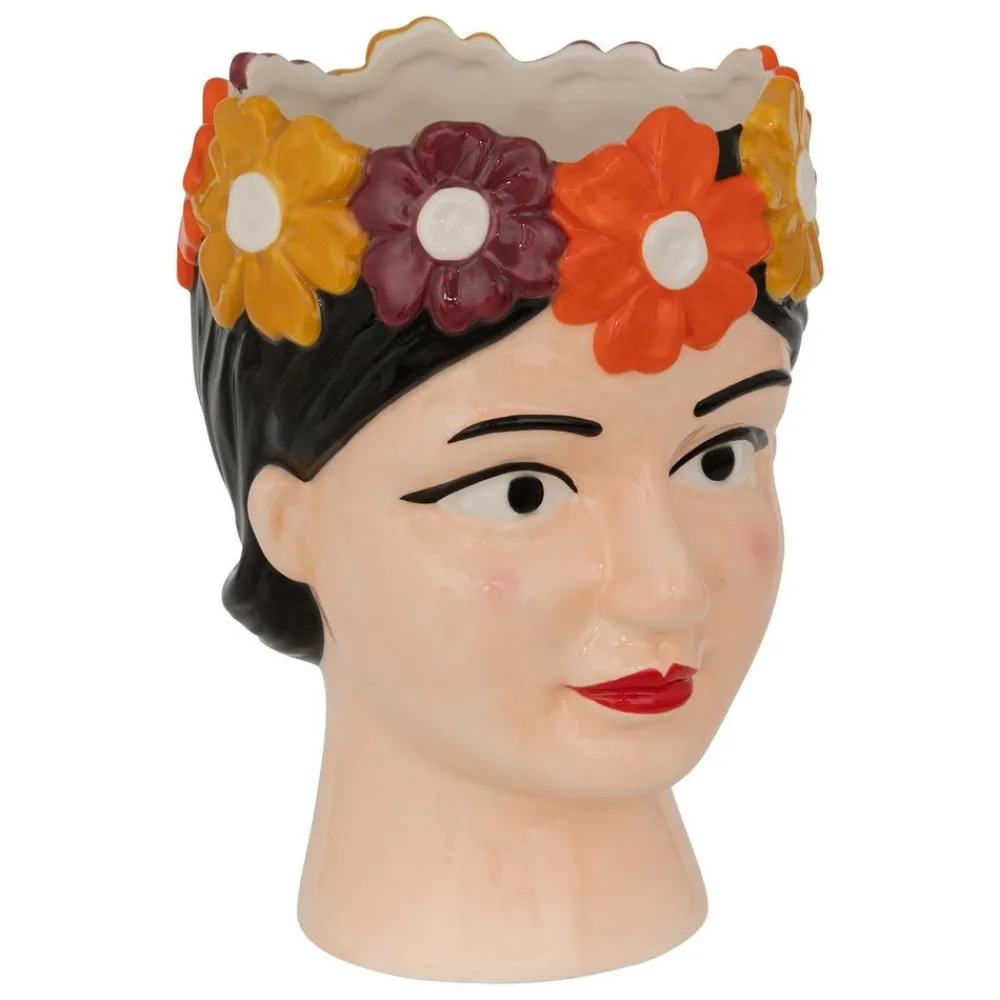 Atmosphera Createur D'interieur Vases Et Coupes | - Vase tête de femme "yuca" céramique h18,2cm