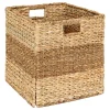 Atmosphera Createur D'interieur - Panier "ninon" roseau beige 38x38cm