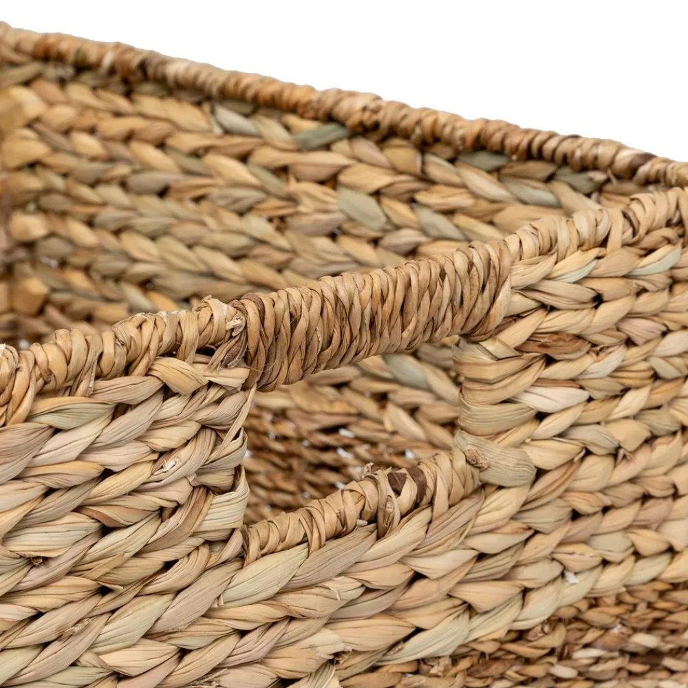 Atmosphera Createur D'interieur - Panier "ninon" roseau beige 38x38cm