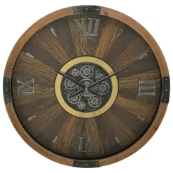 Atmosphera Createur D'interieur - Horloge "keane" marron d63,5cm Outlet