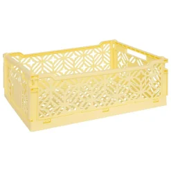 Atmosphera Createur D'interieur - Cagette pliante "arry" jaune 40x30x15cm Sale