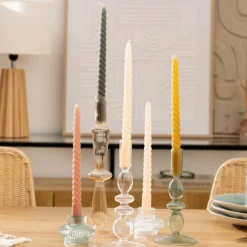 Atmosphera Createur D'interieur - 4 bougie-bâtons "twist many" jaune 180g Sale